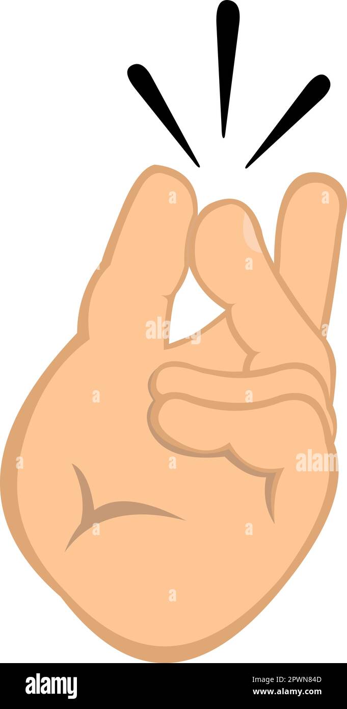 Vector illustration of a cartoon hand snapping fingers Stock Vector