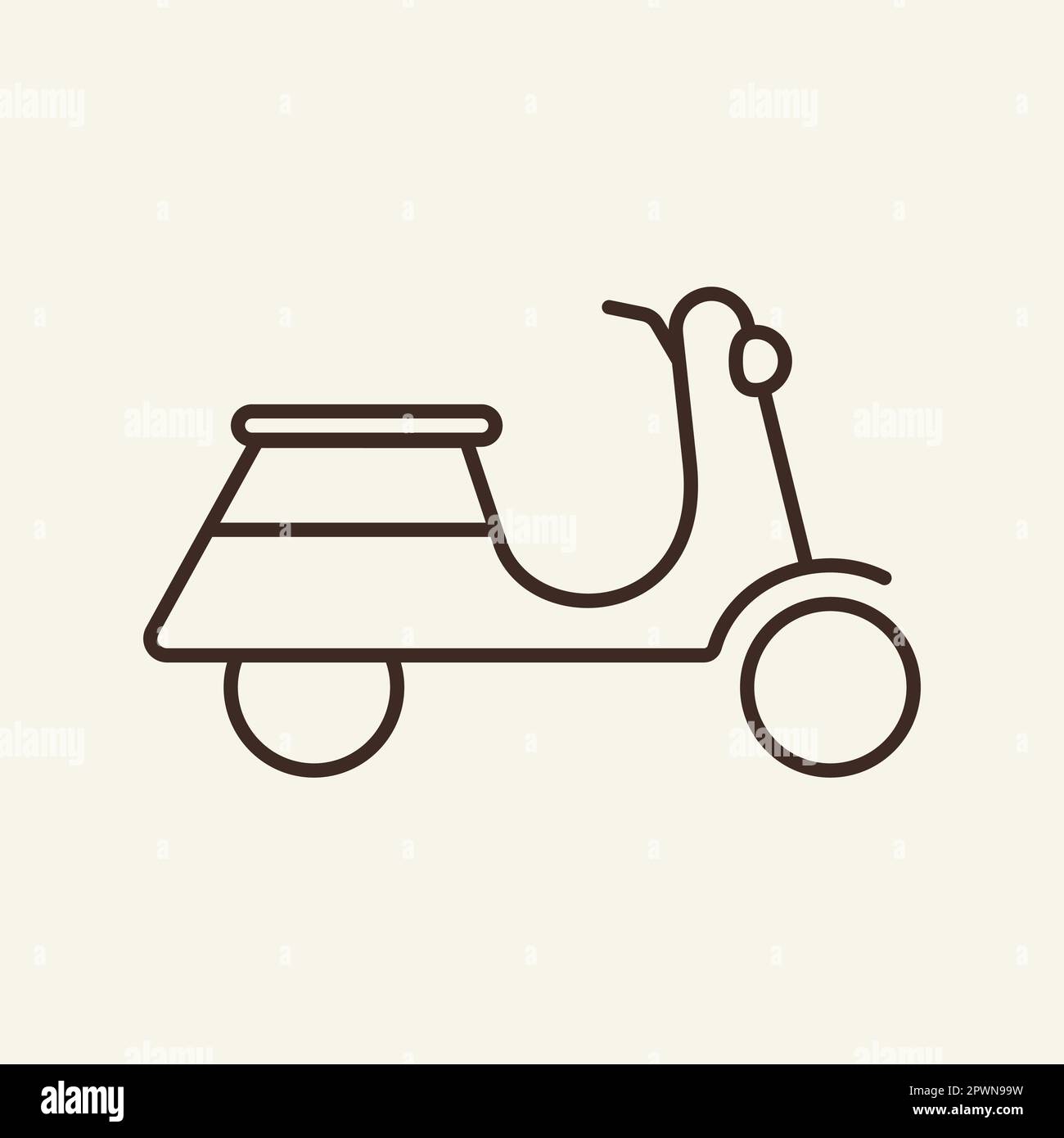 Scooter line icon Stock Vector