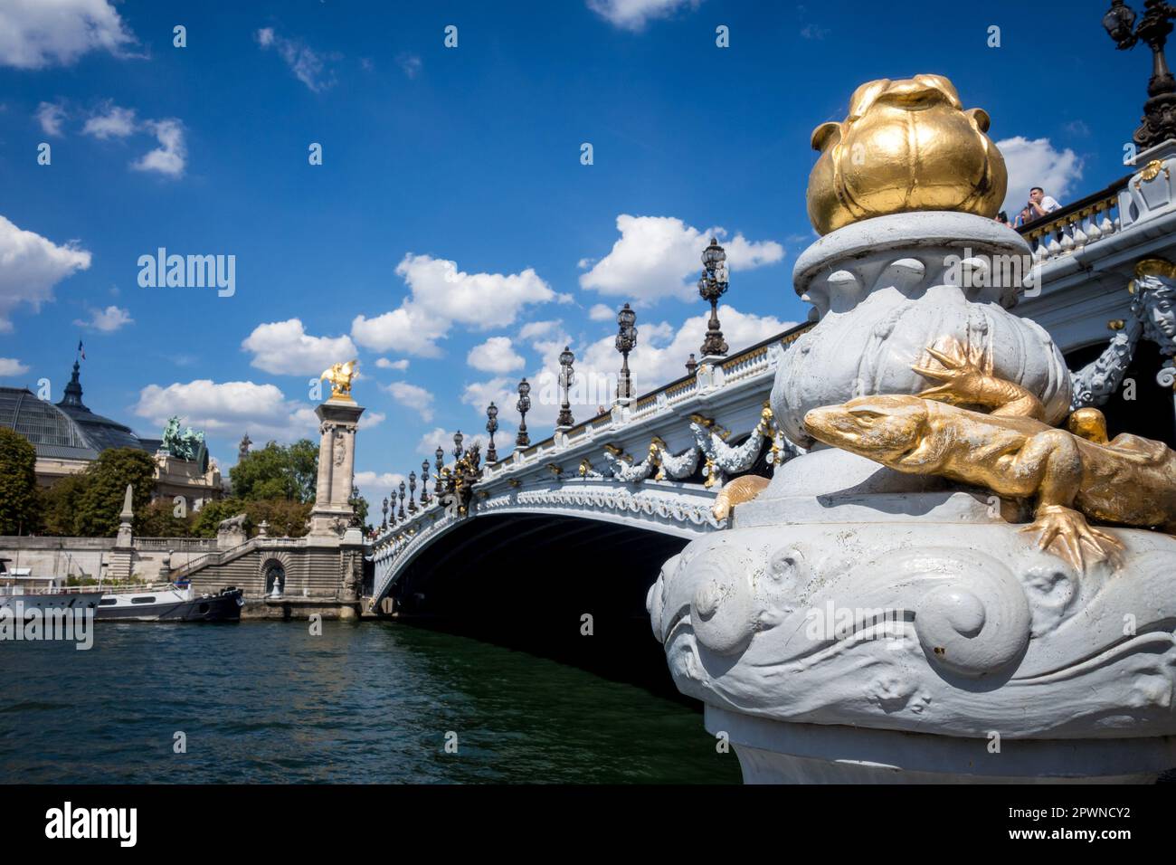 Pont Alexandre III, Paris, France. Blue sky background Stock Photo