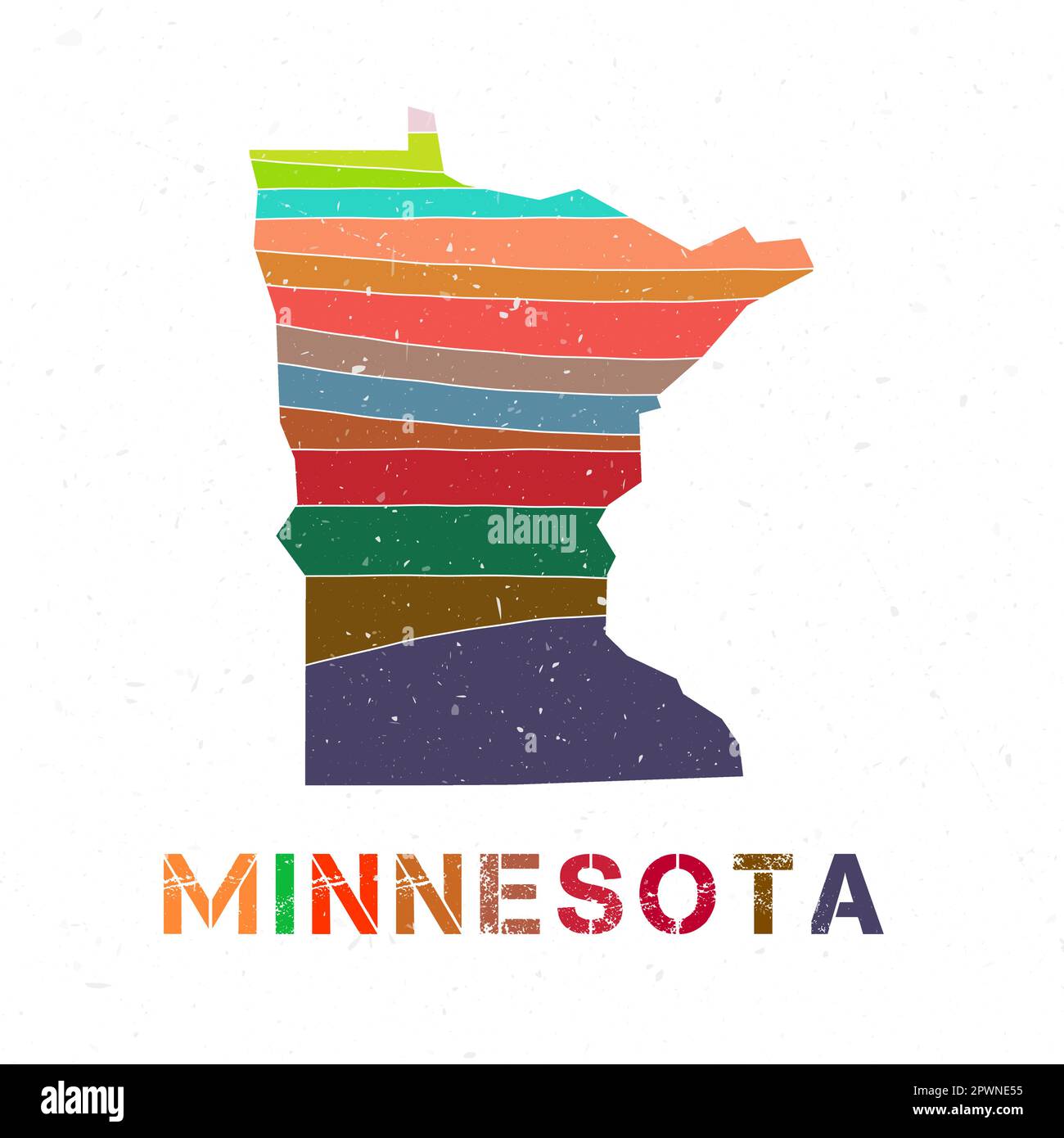 Minnesota map design. Shape of the us state with beautiful geometric ...