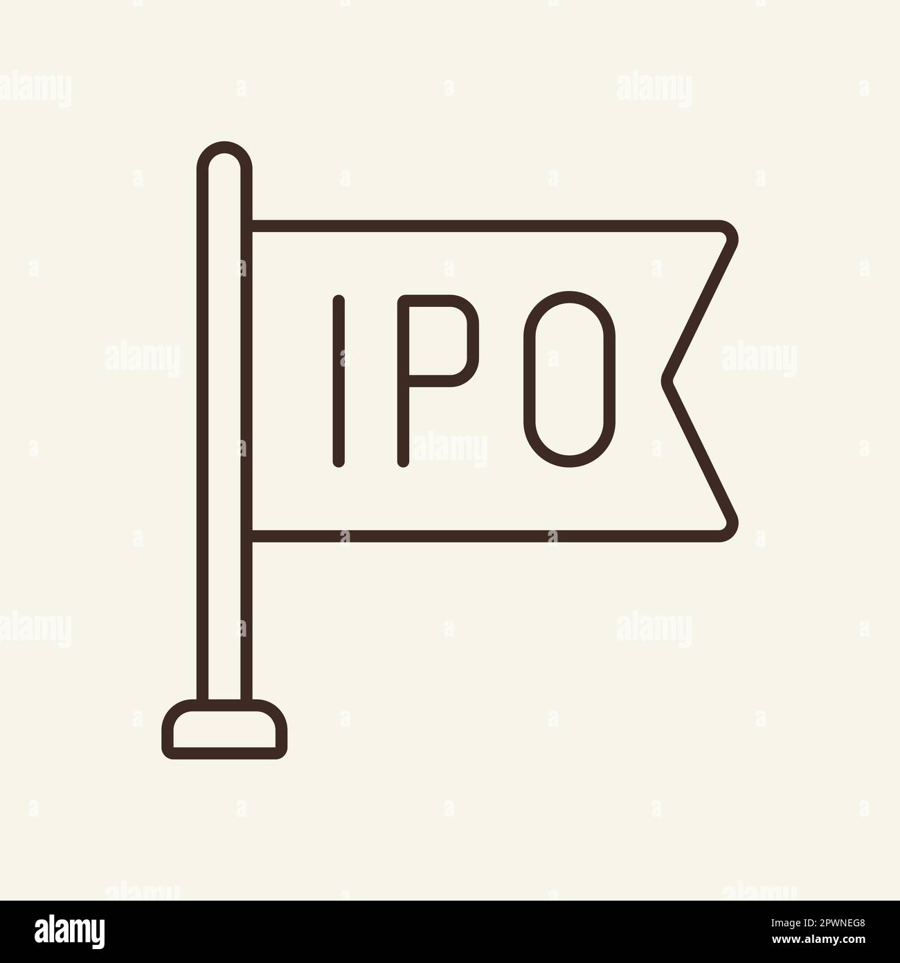 IPO line icon Stock Vector