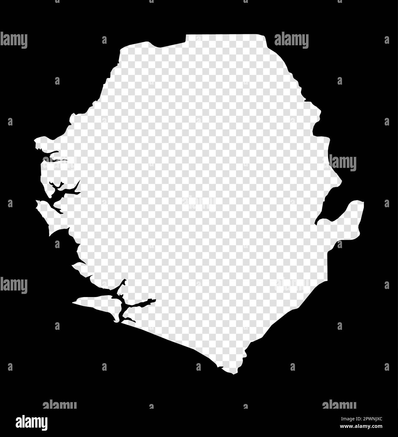 Sierra leone map vector Black and White Stock Photos & Images - Alamy