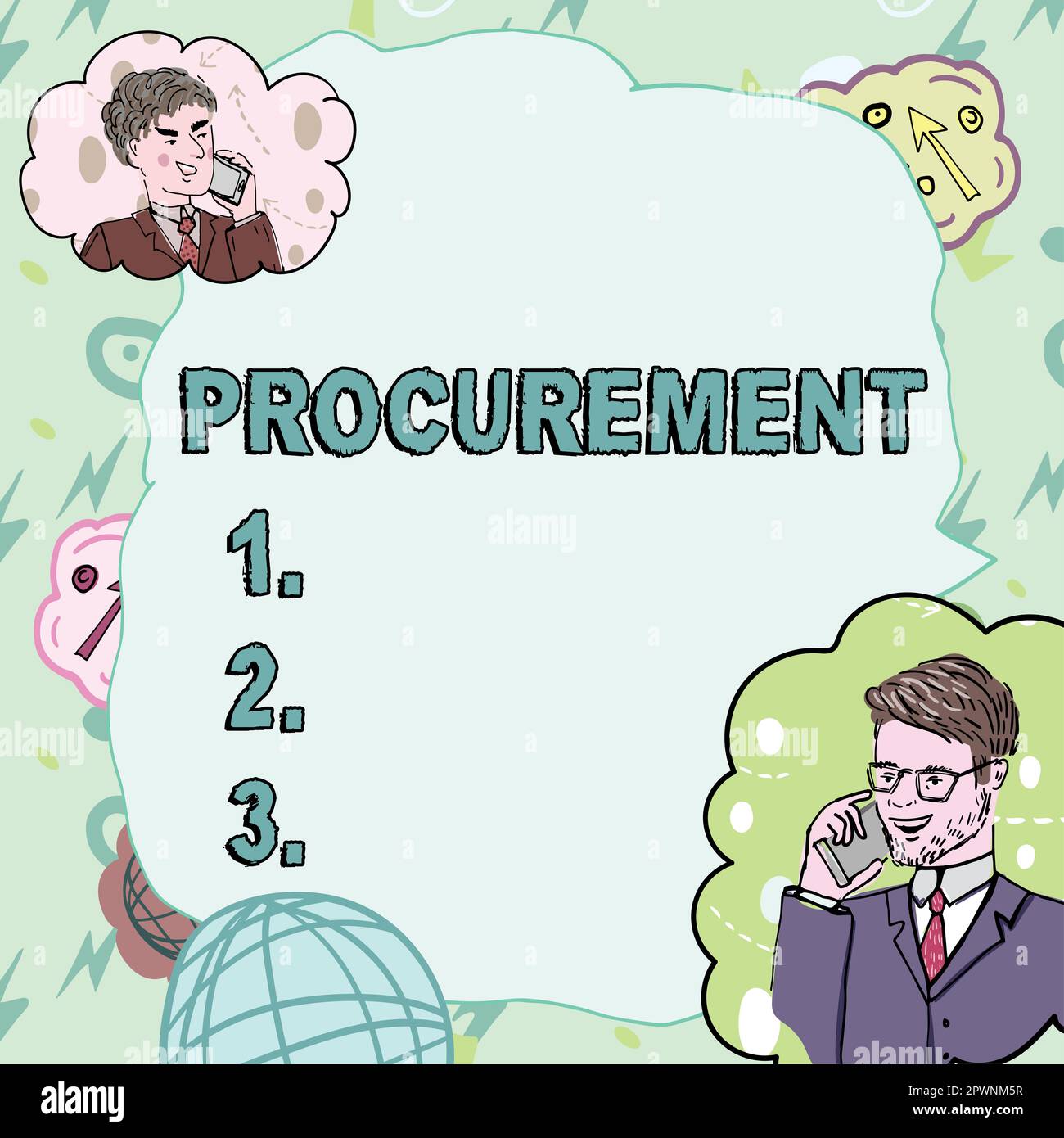 Text caption presenting Procurement, Business idea Procuring Purchase ...