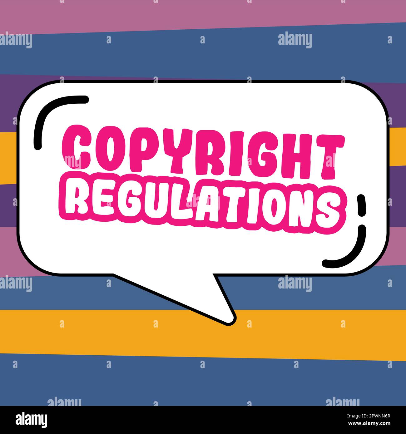 Text showing inspiration Copyright Regulations, Business concept body