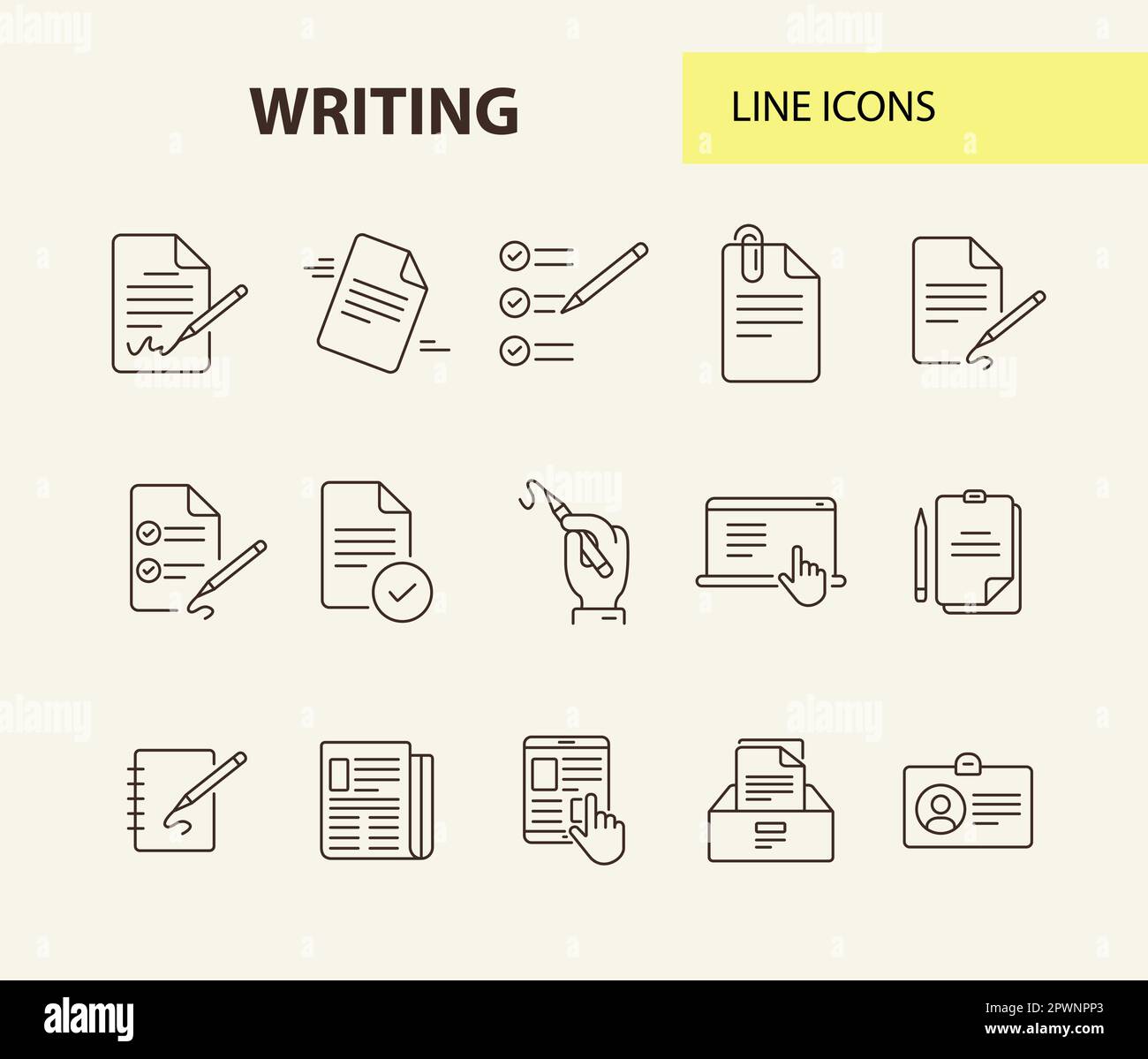 Reporting writing Stock Vector Images - Alamy
