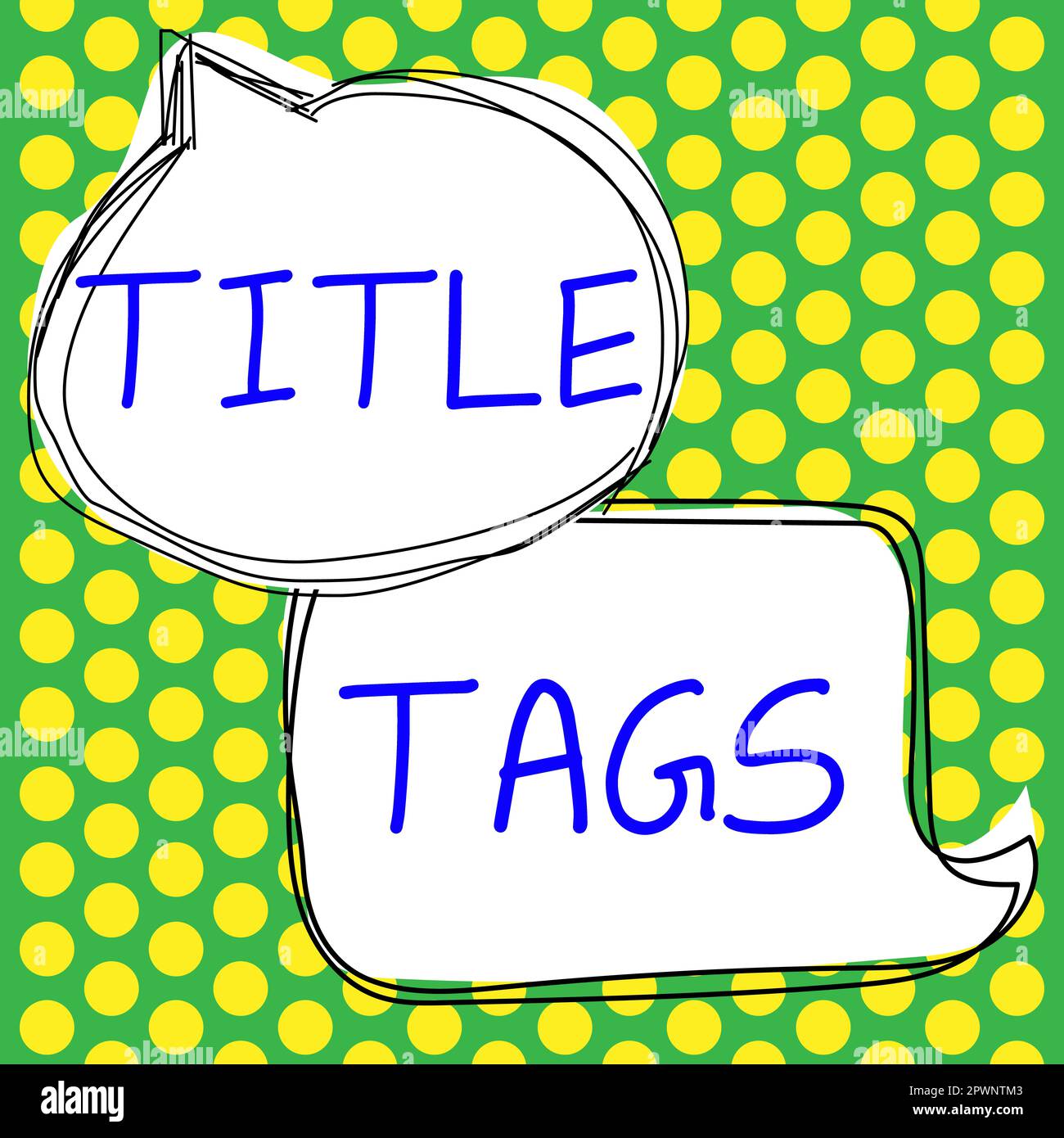 Conceptual caption Title Tags, Concept meaning the HTML element that specifies the title of a