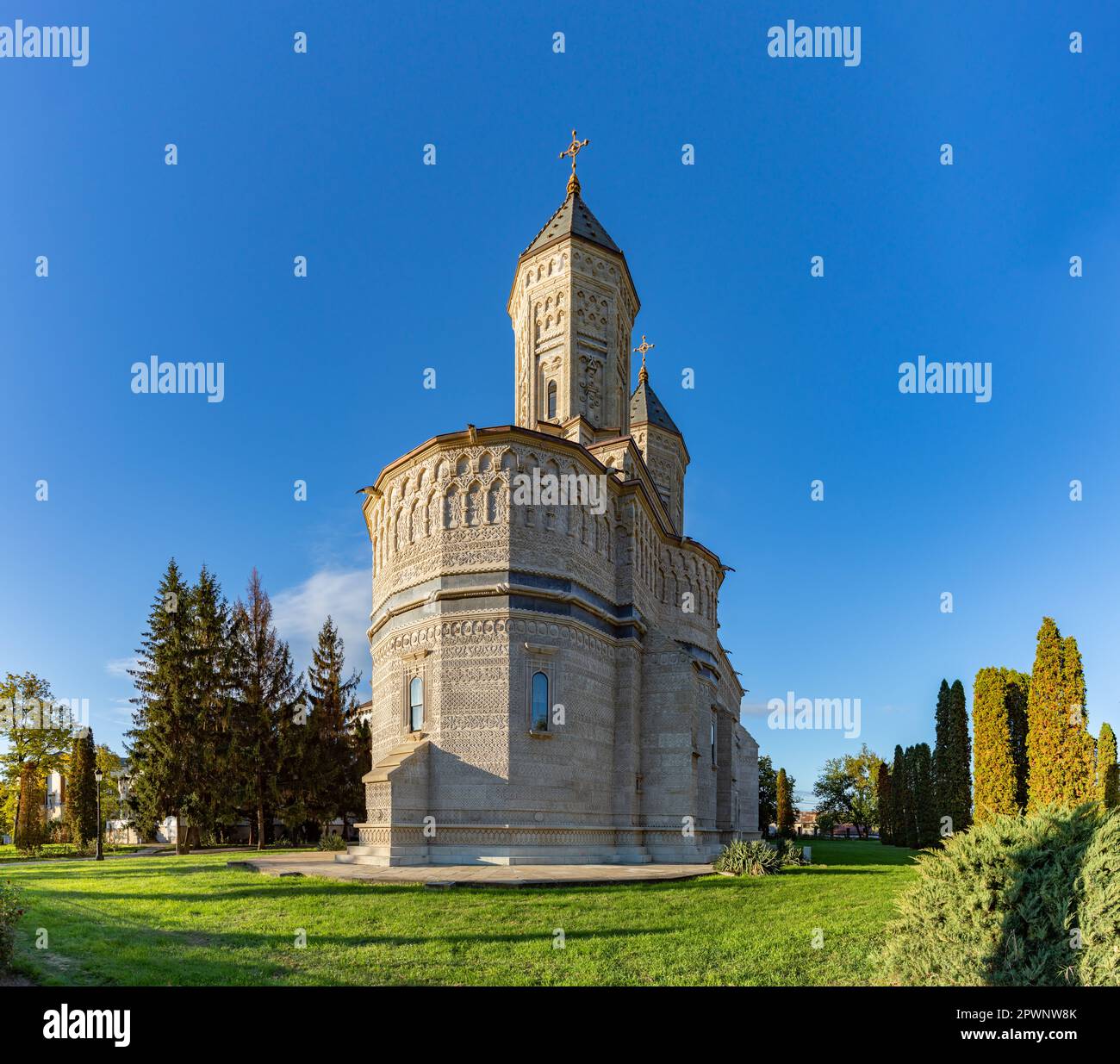 A picture of the Monastery of the Holy Three Hierarchs or Trei Ierarhi Monastery of Iasi. Stock Photo