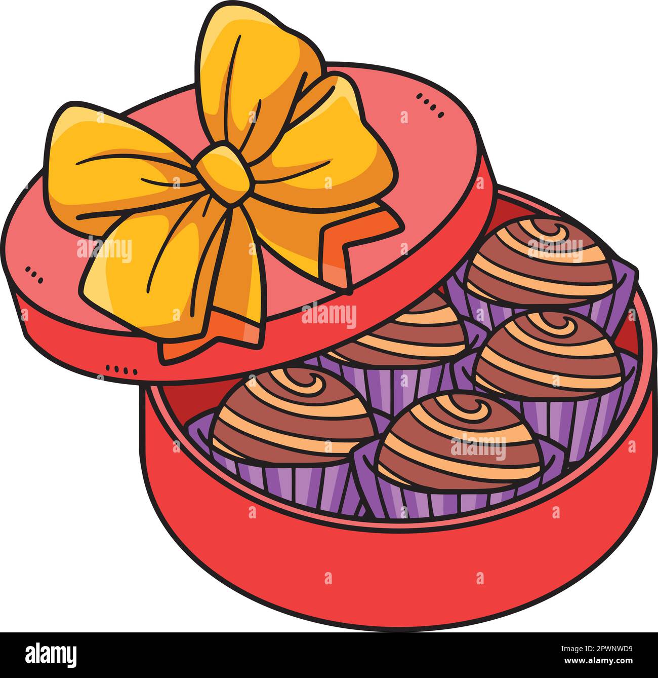 Box of Chocolates Cartoon Colored Clipart Stock Vector Image & Art Alamy