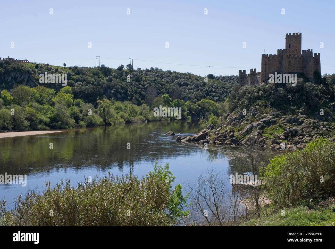 Almourol, Portugal - March 27, 2023: The Castle of Almourol is a ...