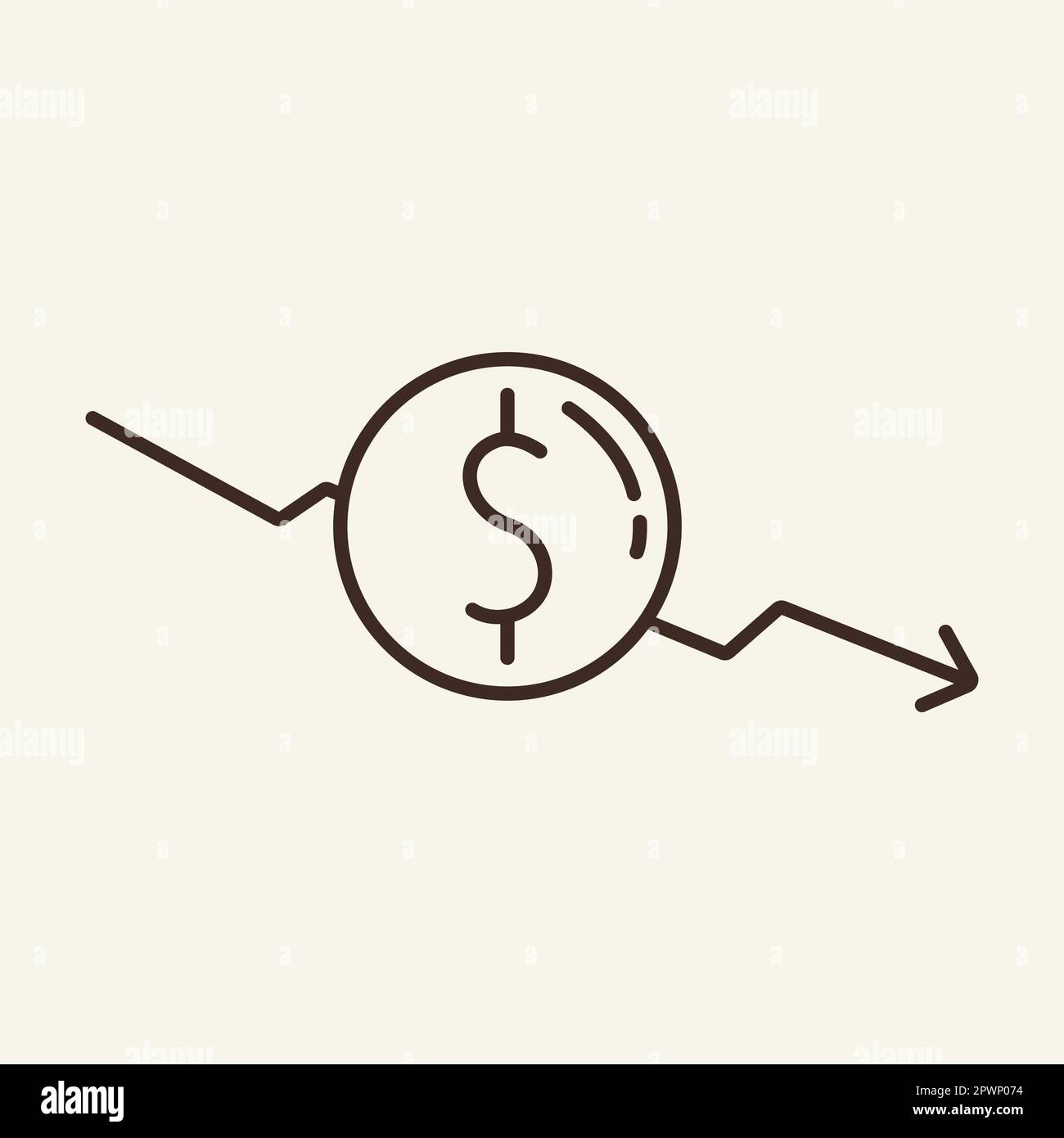 Simple black downward arrow hi-res stock photography and images - Alamy