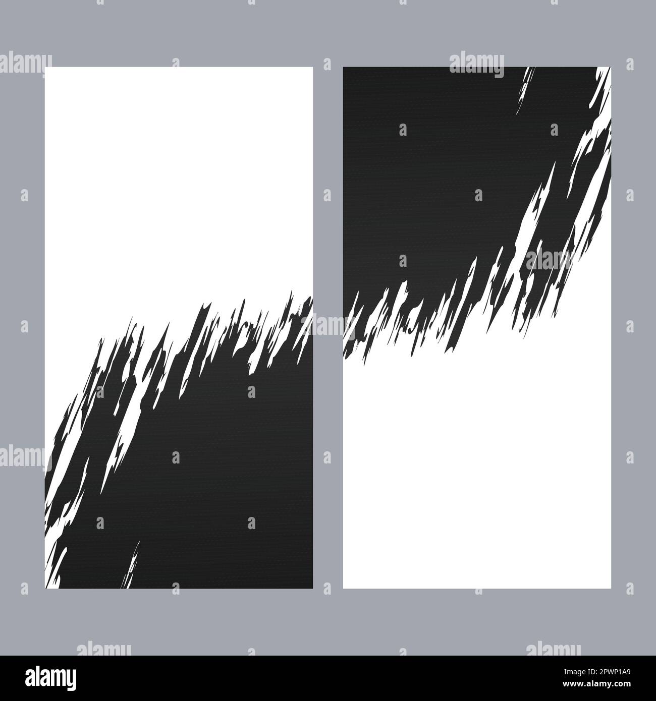 Abstract black and white banner template. Editable, resizable, EPS 10