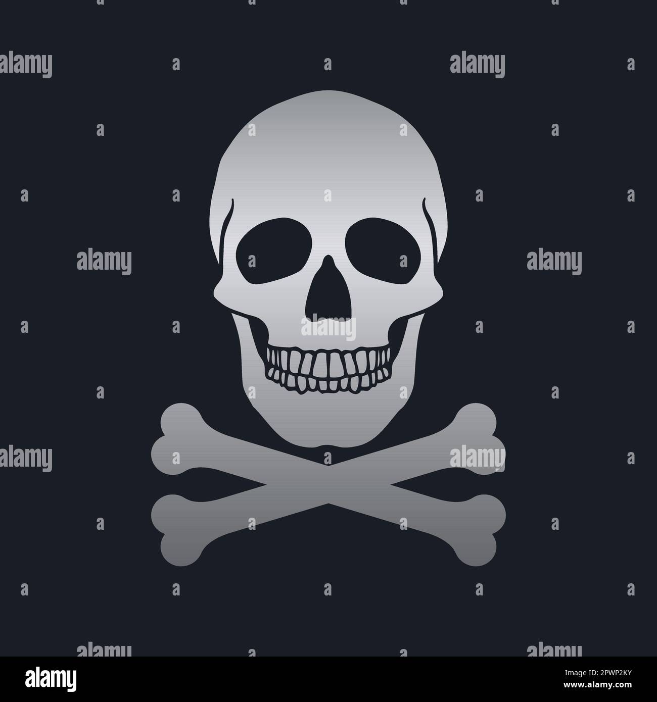 Skull and bones vector design. Editable, resizable, EPS 10, vector