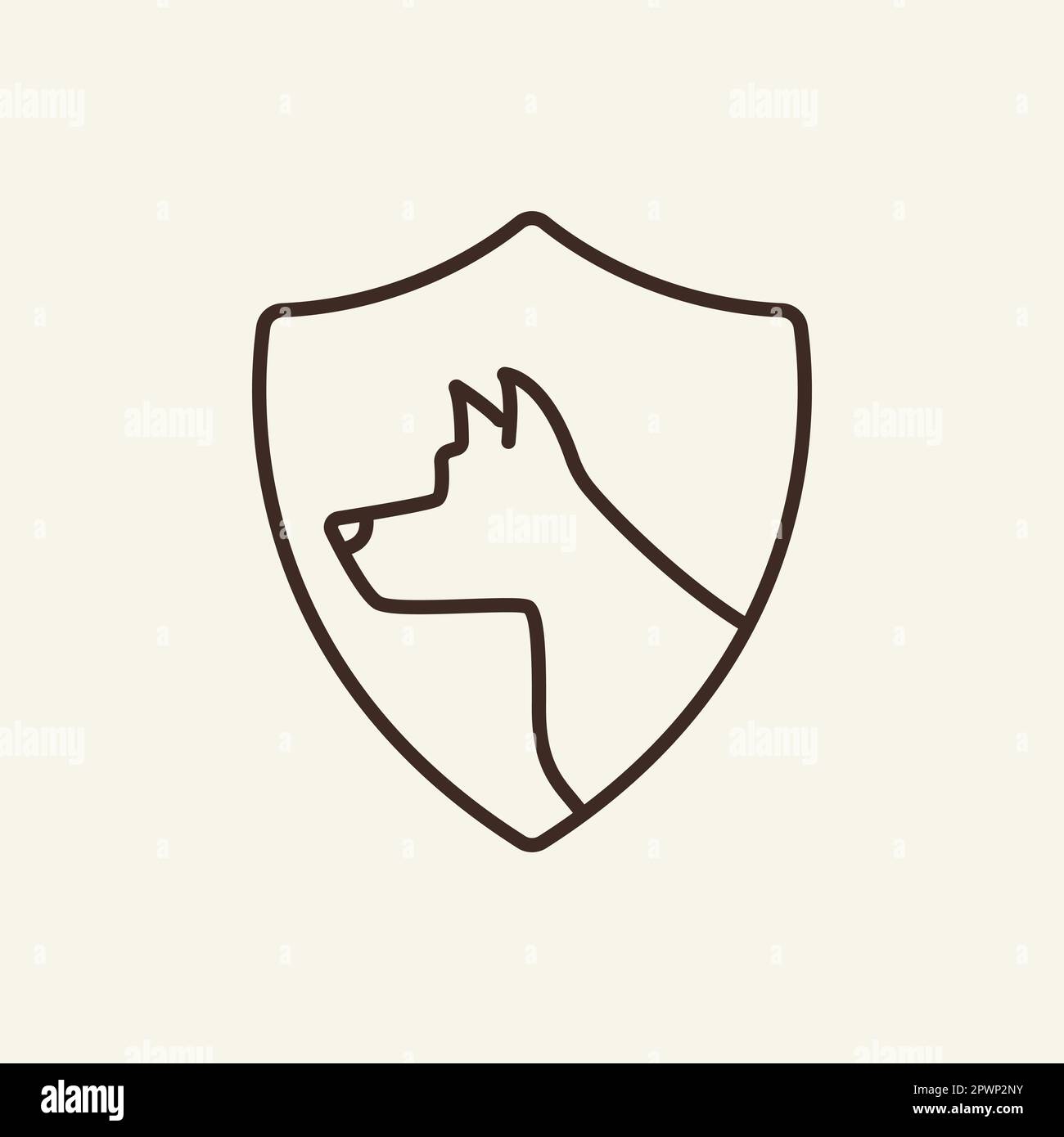 Pet insurance line icon Stock Vector
