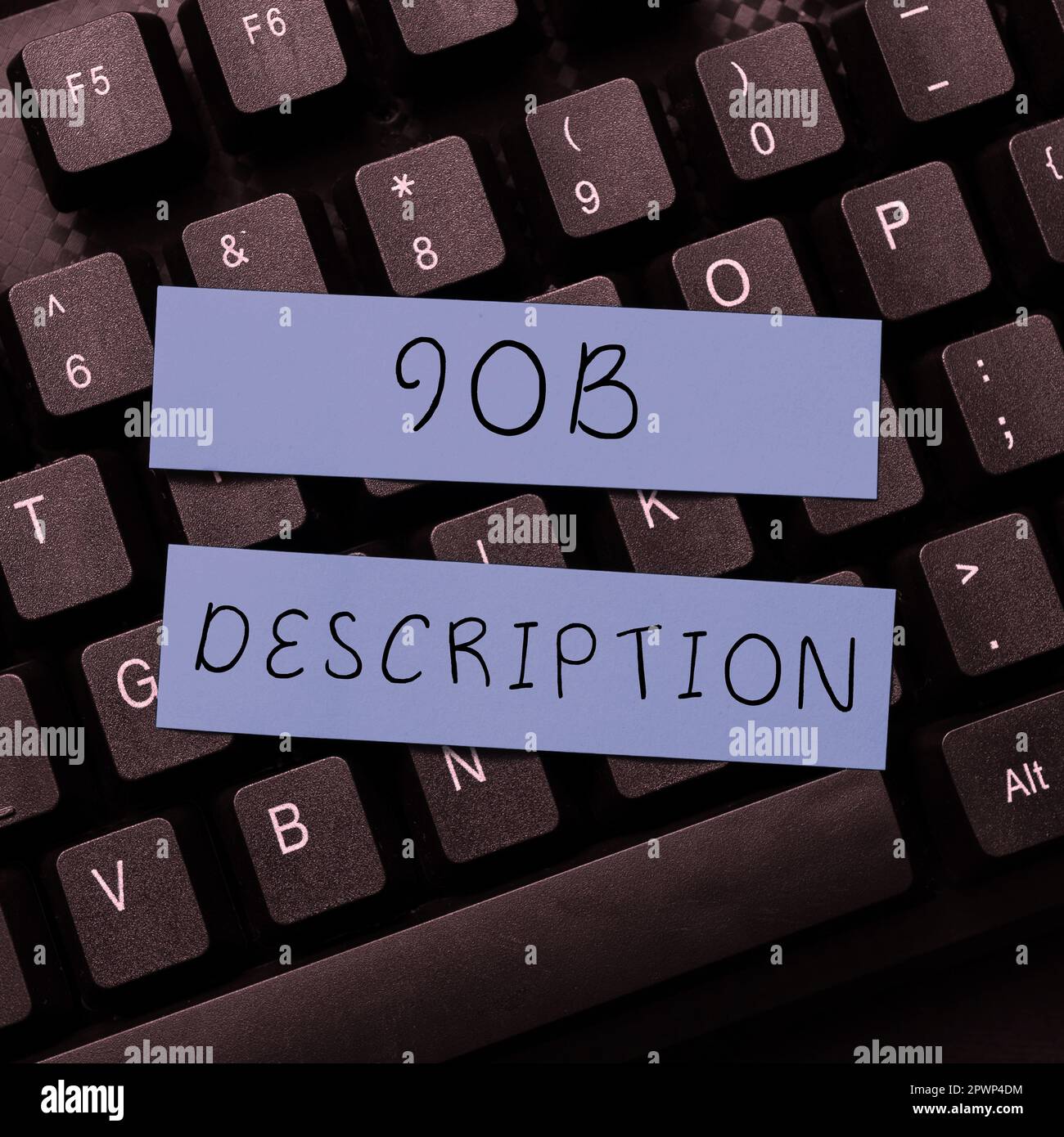 Text caption presenting Job Description, Word Written on A document ...