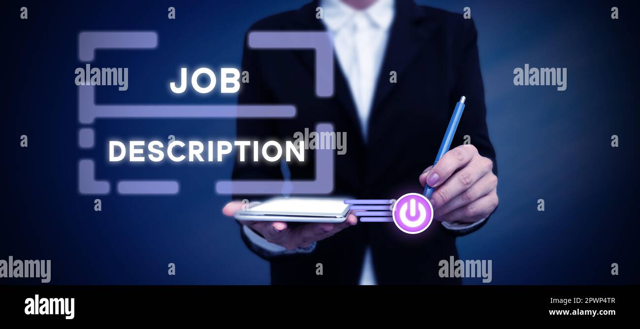 Handwriting text Job Description, Word Written on A document that ...