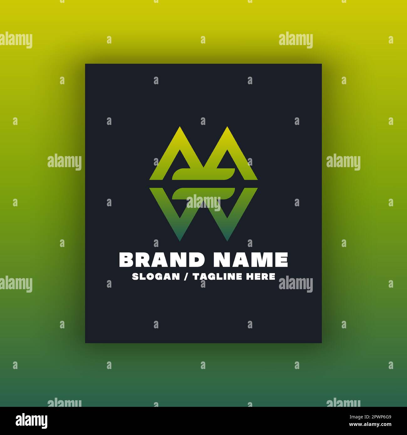Letter MW logo design template. Editable, resizable, vector illustration. Stock Vector