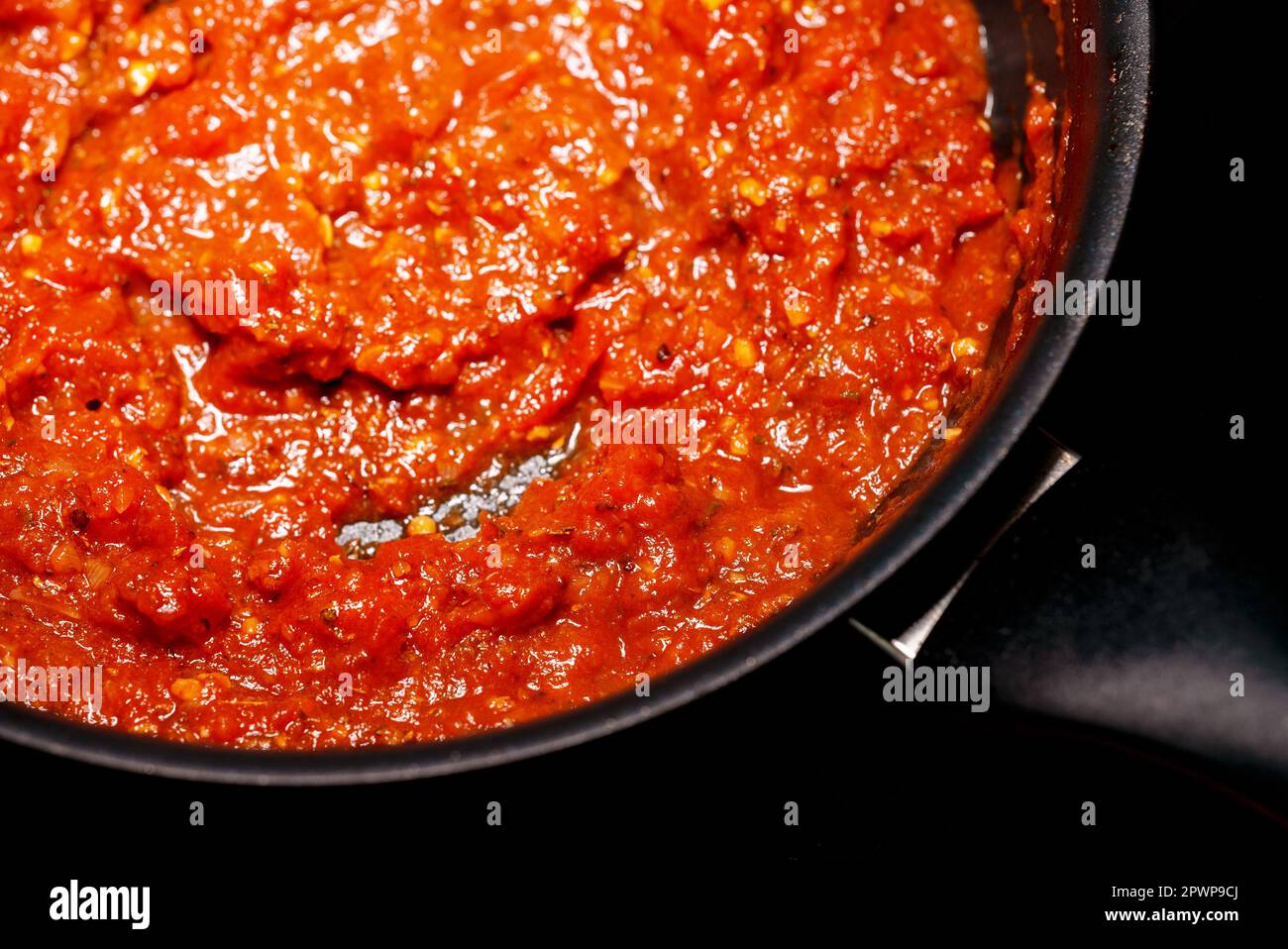 Making of ketchup or tomato sauce for pizza Stock Photo Alamy