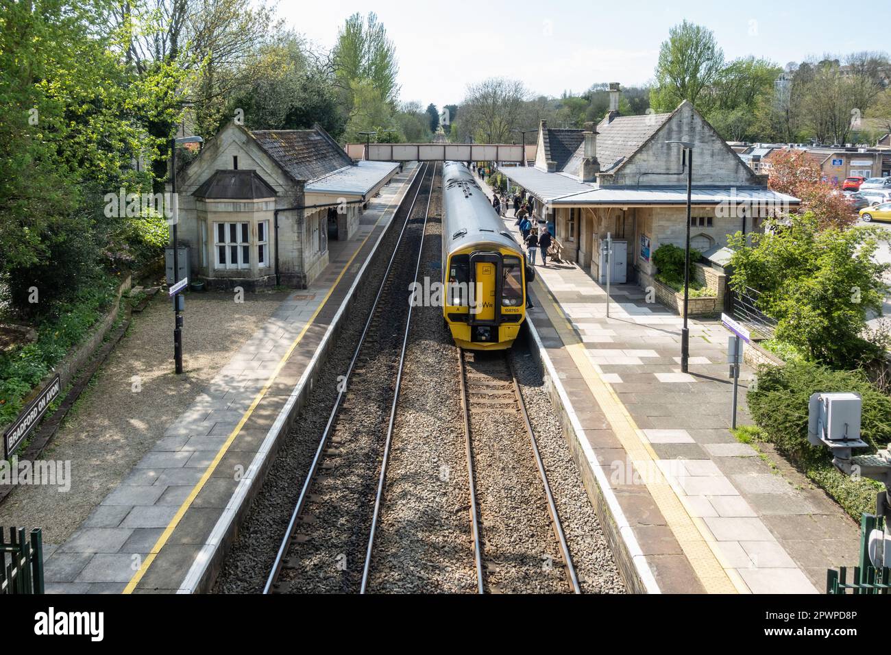 Trowbridge railway station the main Wessex line, Trowbridge, Wiltshire