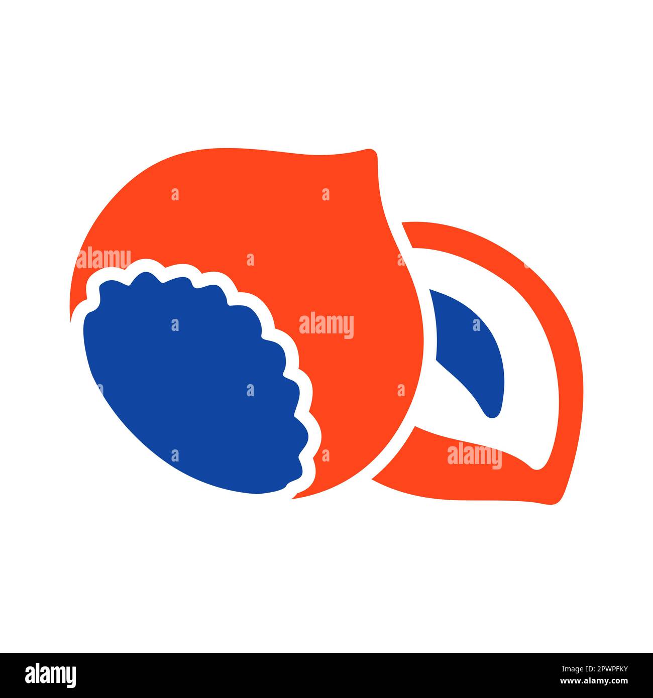 Hazelnut vector glyph icon. Graph symbol for food and drinks web site ...