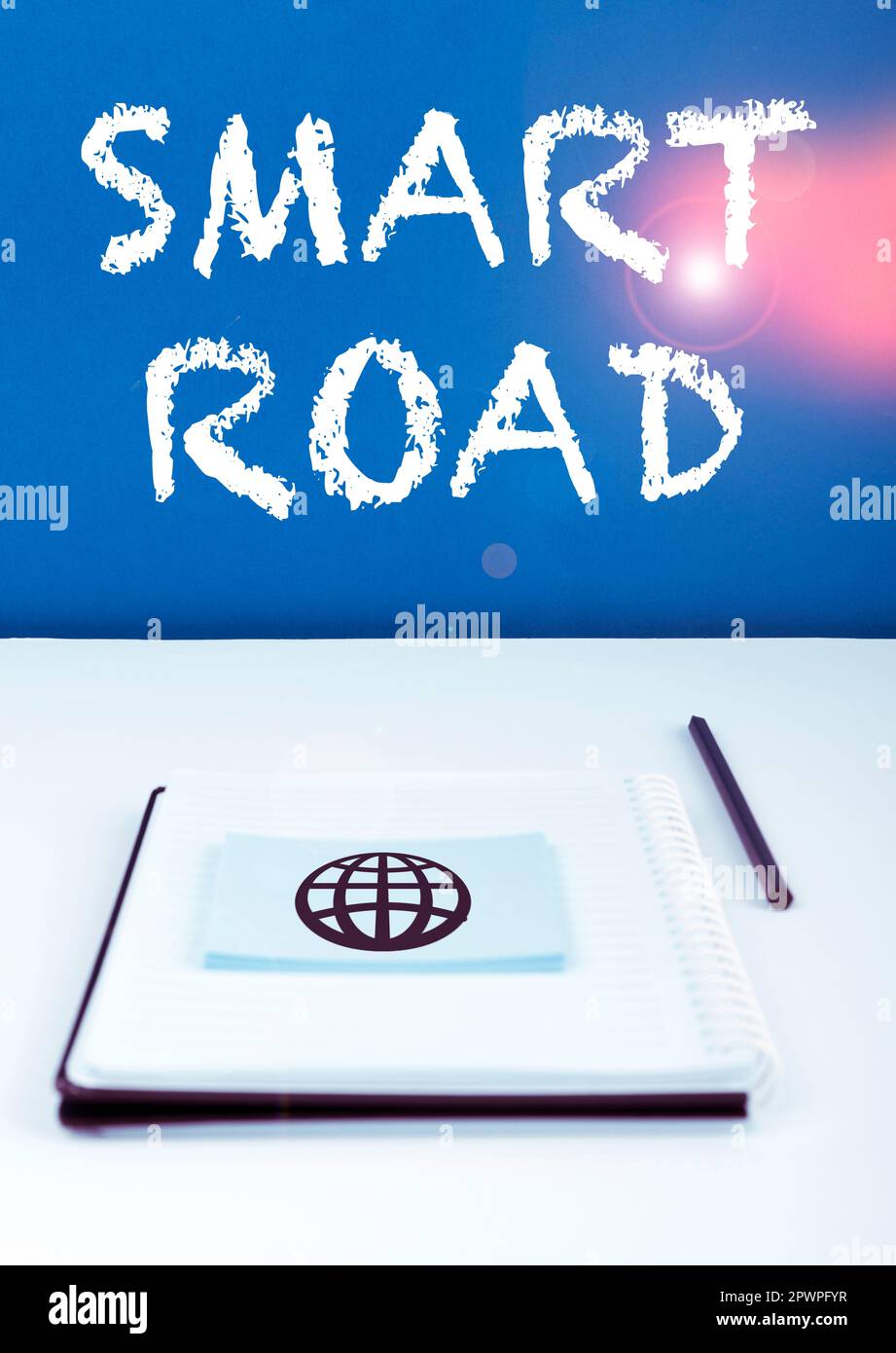 Road Writing Hand writing sign Smart Road, Concept meaning number of different ways ...