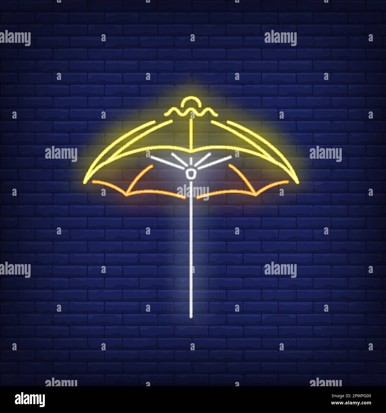 Beach umbrella neon sign Stock Vector Image & Art Alamy