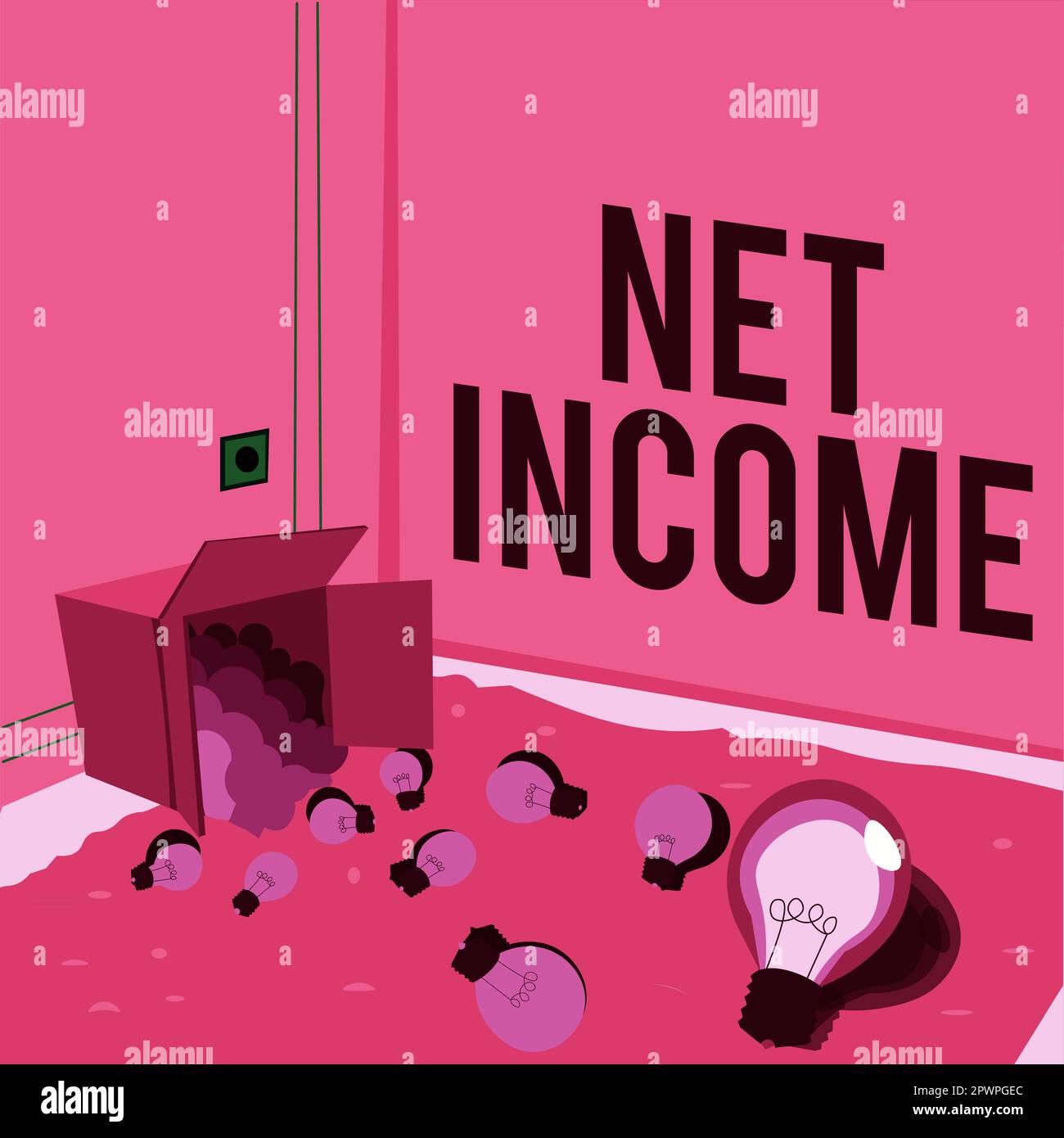 Net Exempt Income Writing displaying text Net Income, Business showcase the gross income ...