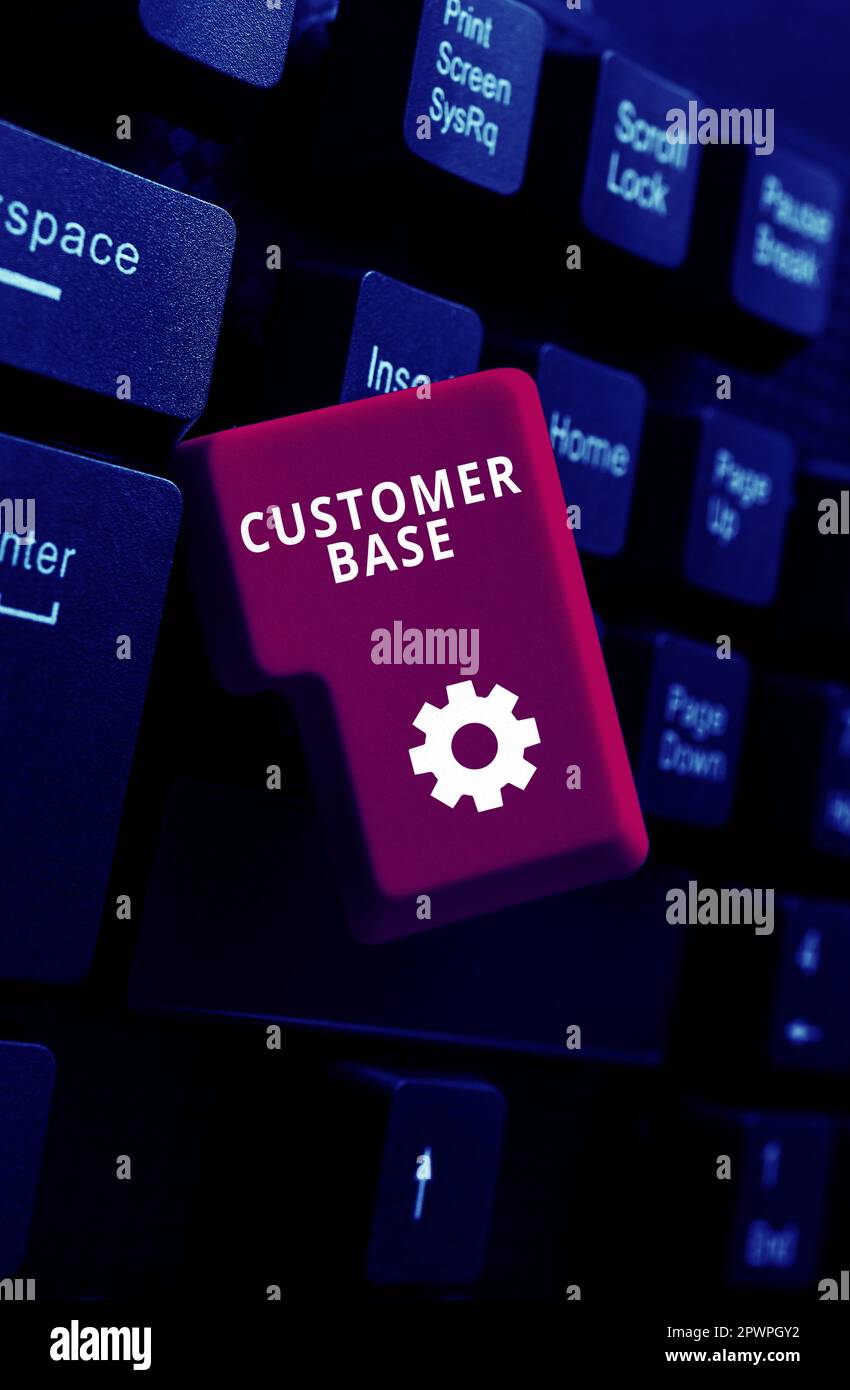 Customer Base Sign Hand writing sign Customer Base, Conceptual photo encourage customers ...