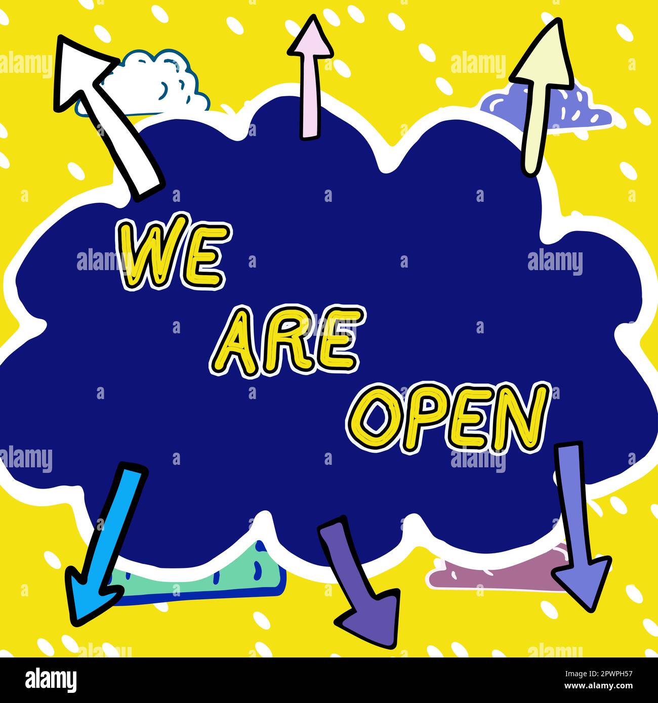 Conceptual caption We Are Open, Conceptual photo no enclosing or ...