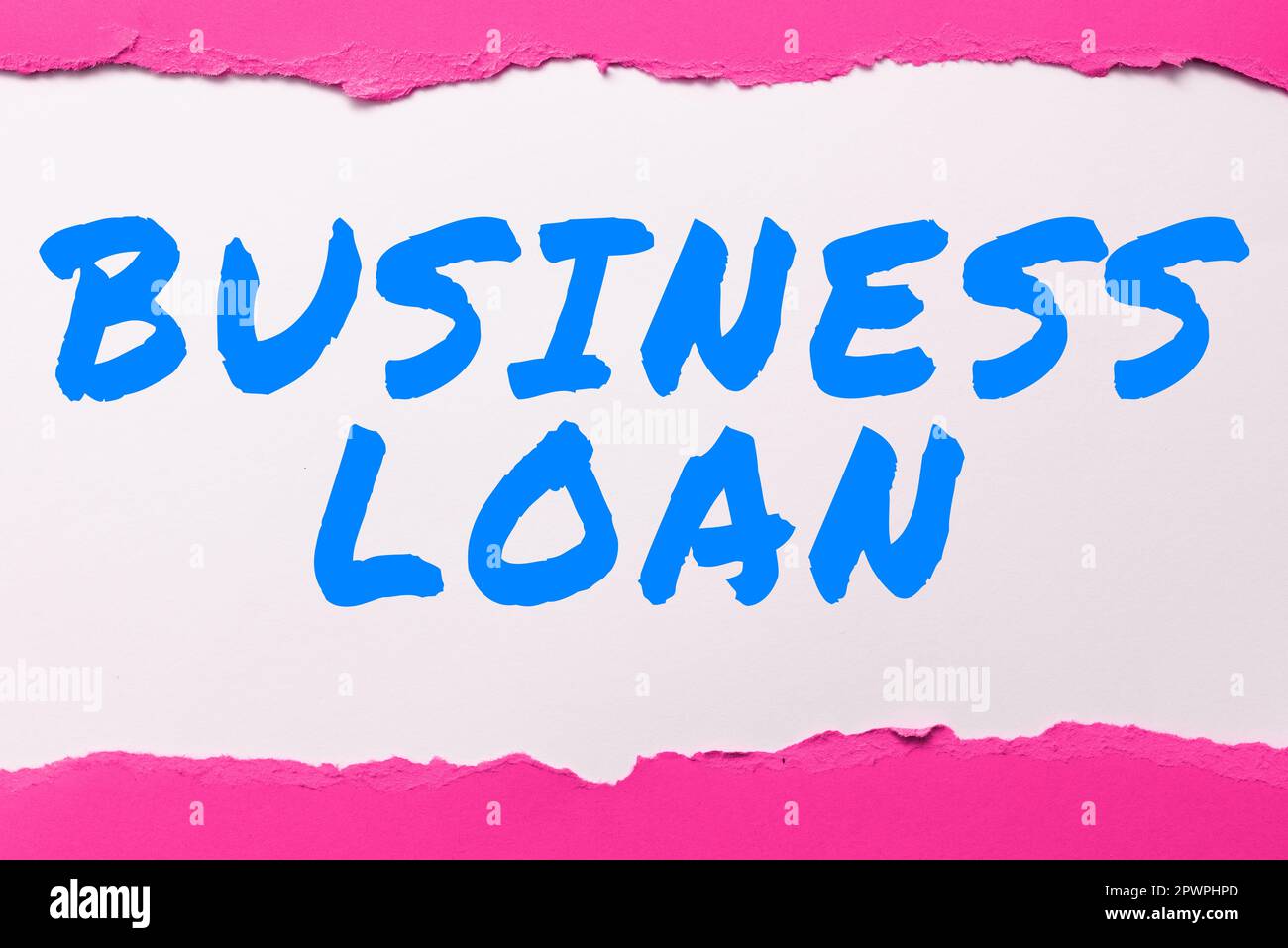 Conceptual caption Business Loan, Business concept Credit Mortgage Financial Assistance Cash Advances Debt Stock Photo