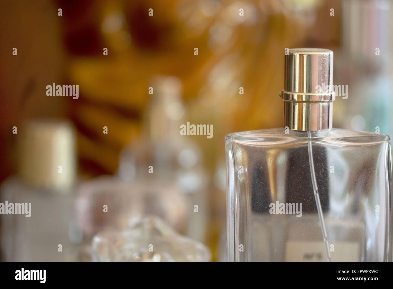 old already used and empty perfume bottle Stock Photo Alamy