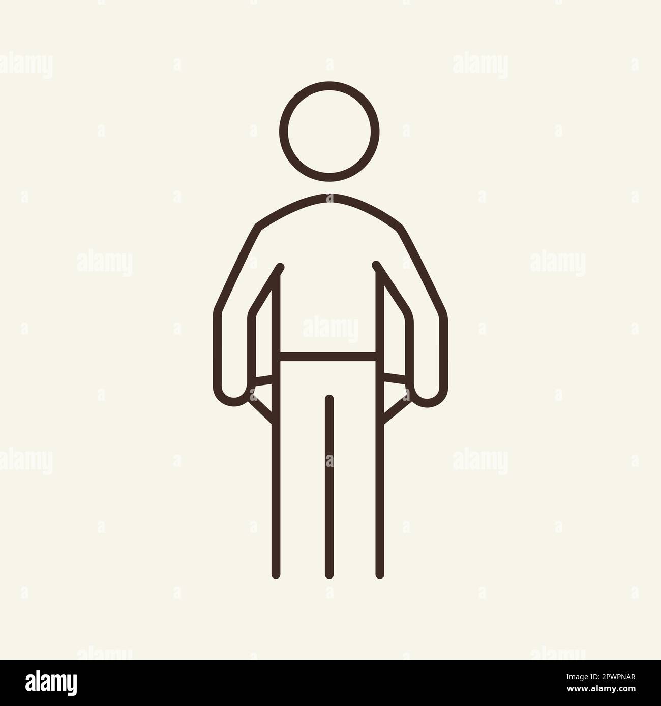 Bankrupt lock line icon Stock Vector