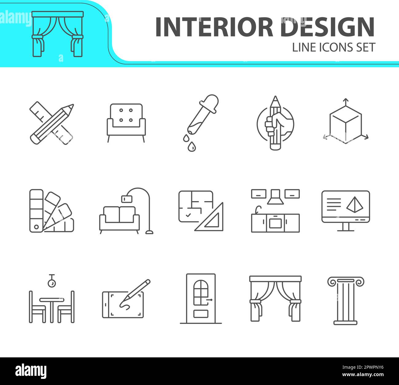 Column dining Stock Vector Images - Alamy