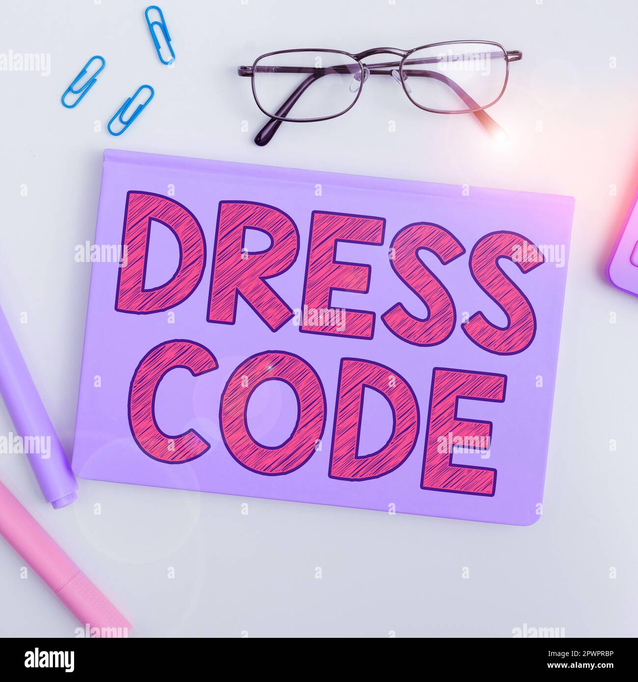 Conceptual display Dress Code, Word Written on an accepted way of