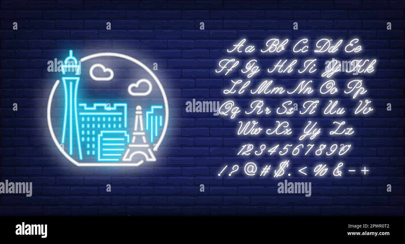 Paris neon sign Stock Vector Image & Art - Alamy