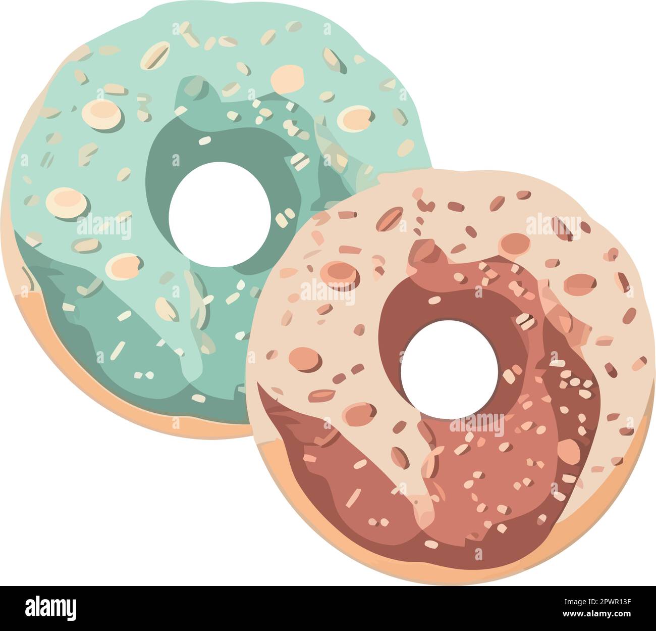 Sweet donut icing cream snack Stock Vector Image & Art - Alamy