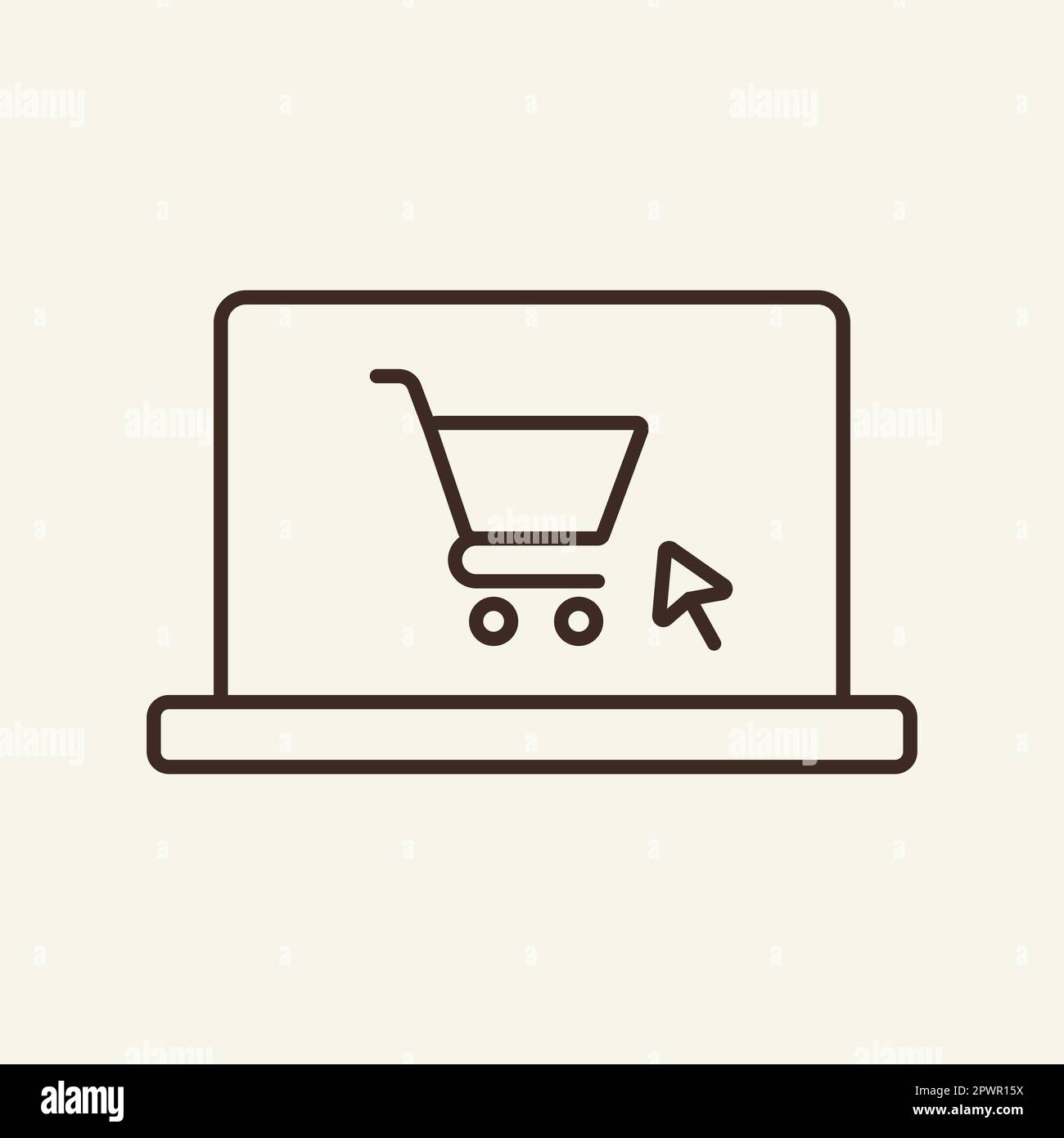 Online shop line icon Stock Vector Image & Art - Alamy