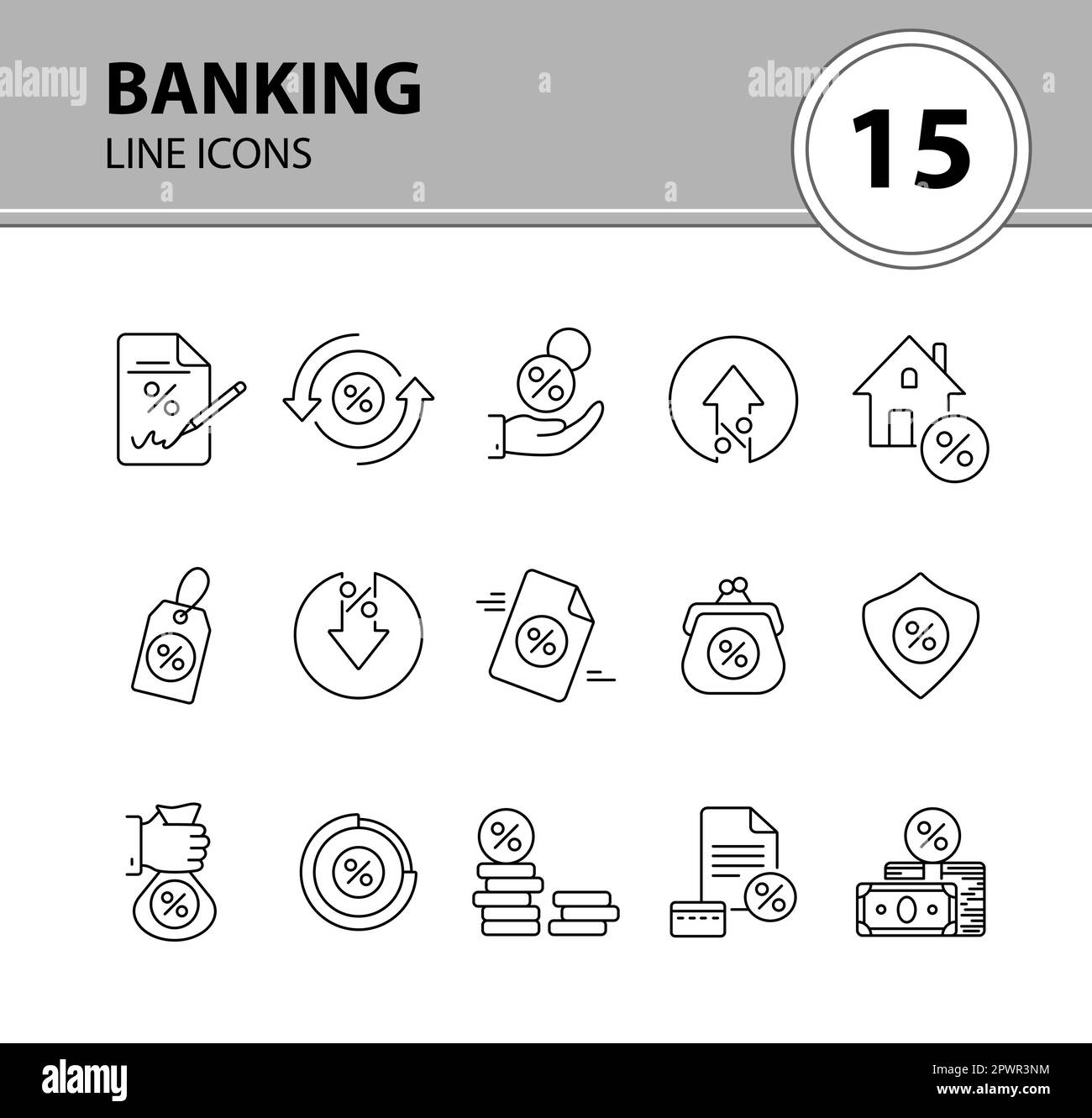 Banking icon set Stock Vector Image & Art - Alamy