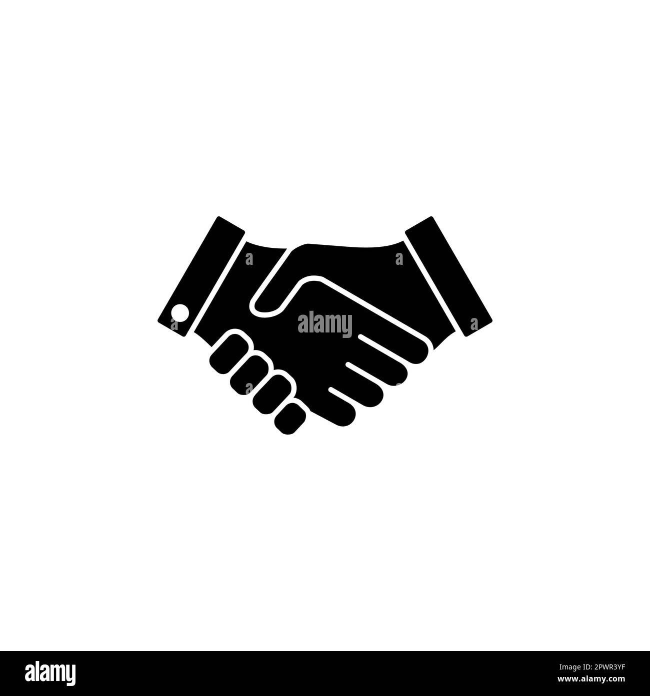 Hand shake icon vector. business handshake. contract agreement ...