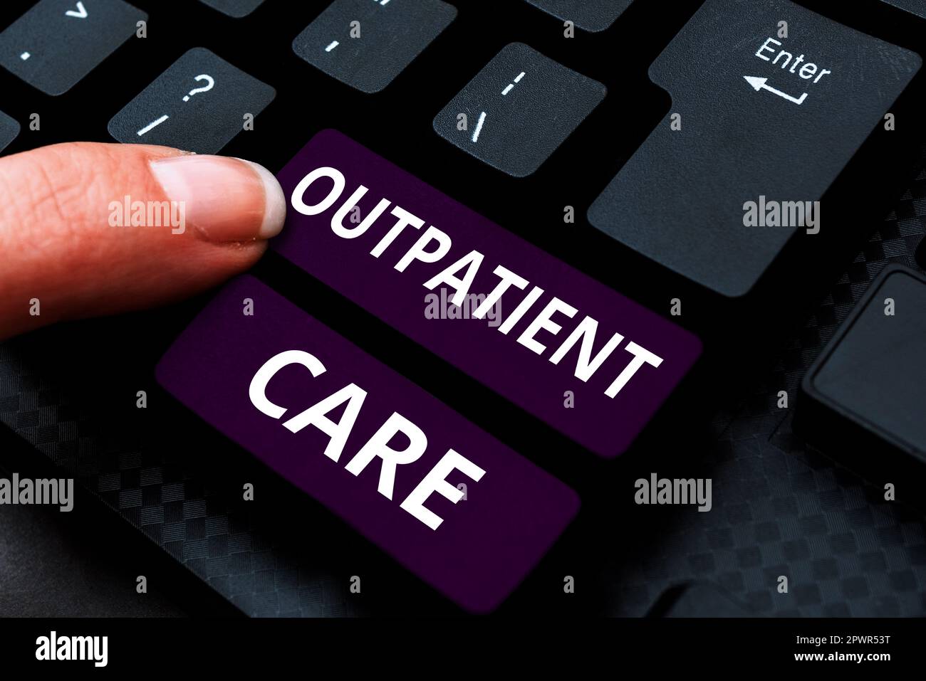Text caption presenting Outpatient Care, Concept meaning the final