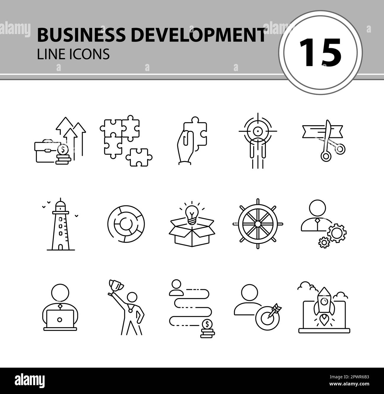Business development icon set Stock Vector Image & Art - Alamy