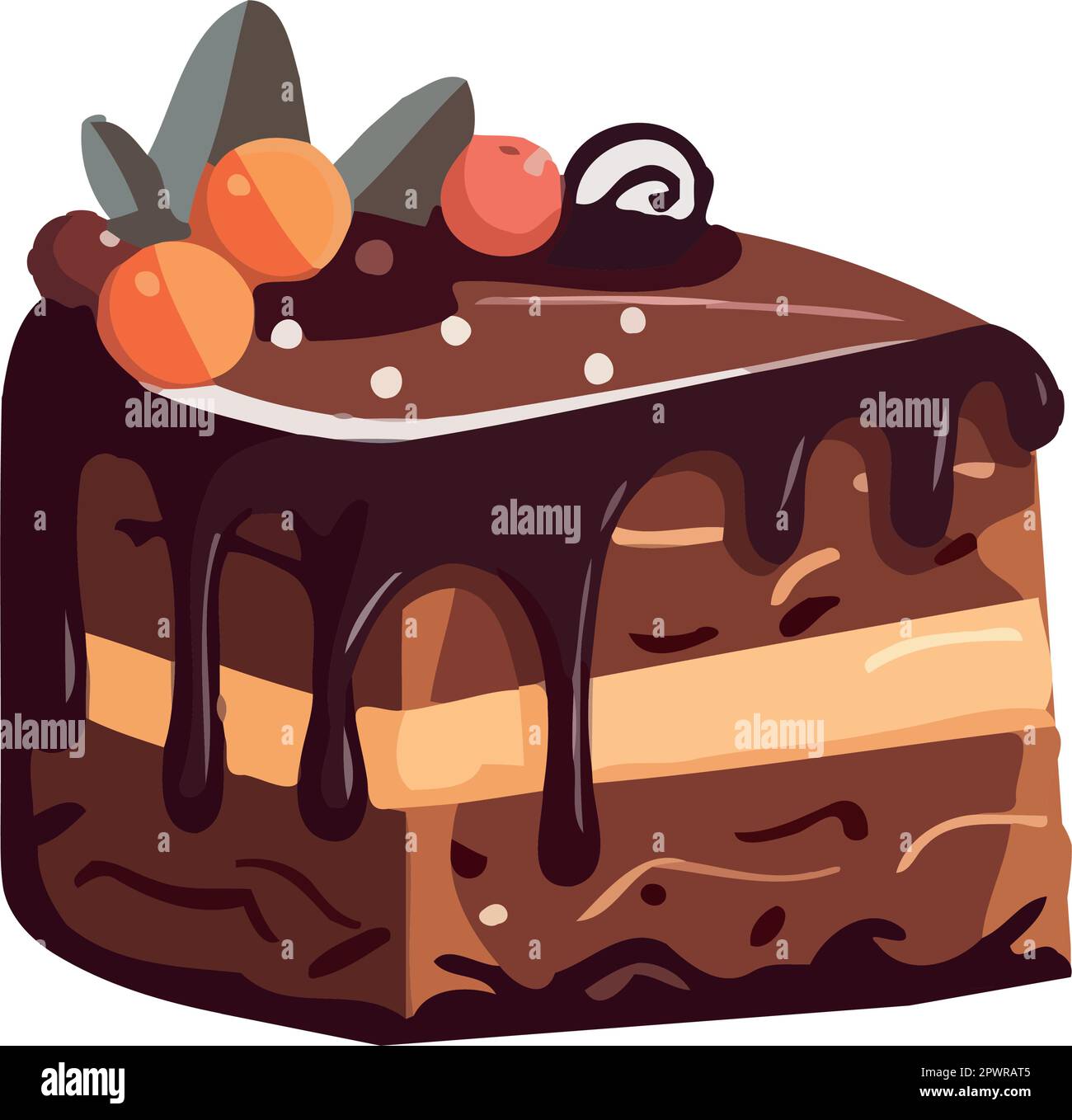 Sweet food gourmet cake with strawberries Stock Vector Image & Art - Alamy