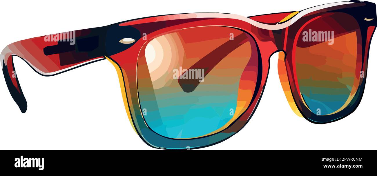Shiny frame aviator glasses Stock Vector