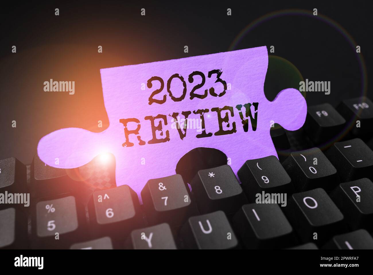 Sign displaying 2023 Review, Concept seeing important events