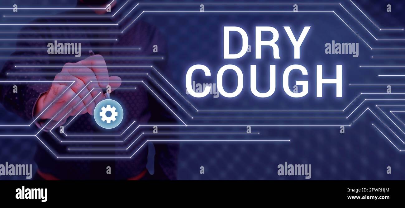 Conceptual display Dry Cough, Concept meaning cough that are not