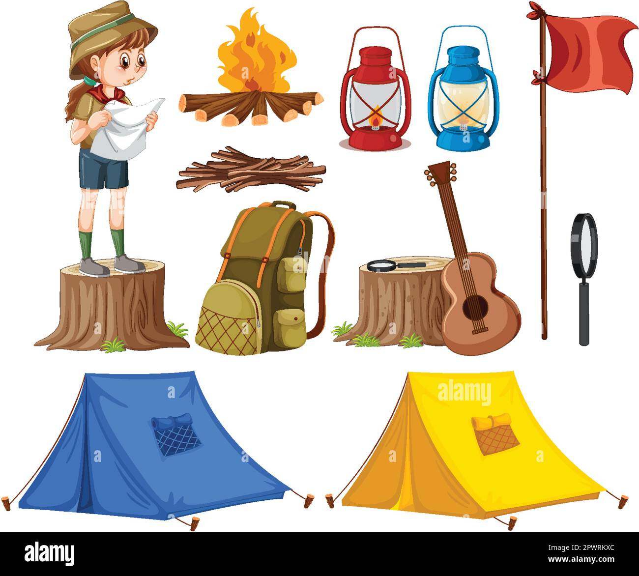 Vector set of camping tents illustration Stock Vector Image & Art - Alamy