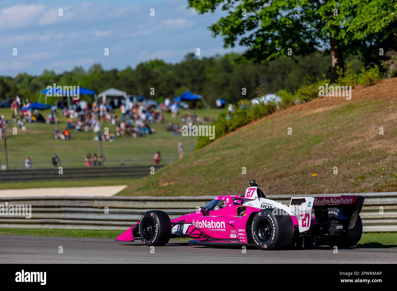KYLE KIRKWOOD (27) of Jupiter, Florida races through the turns during