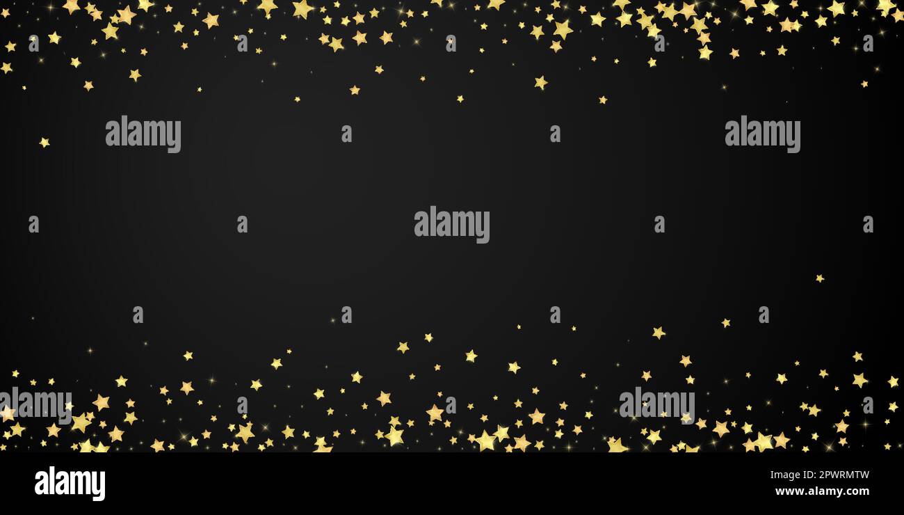 Magic stars vector overlay. Gold stars scattered around randomly ...