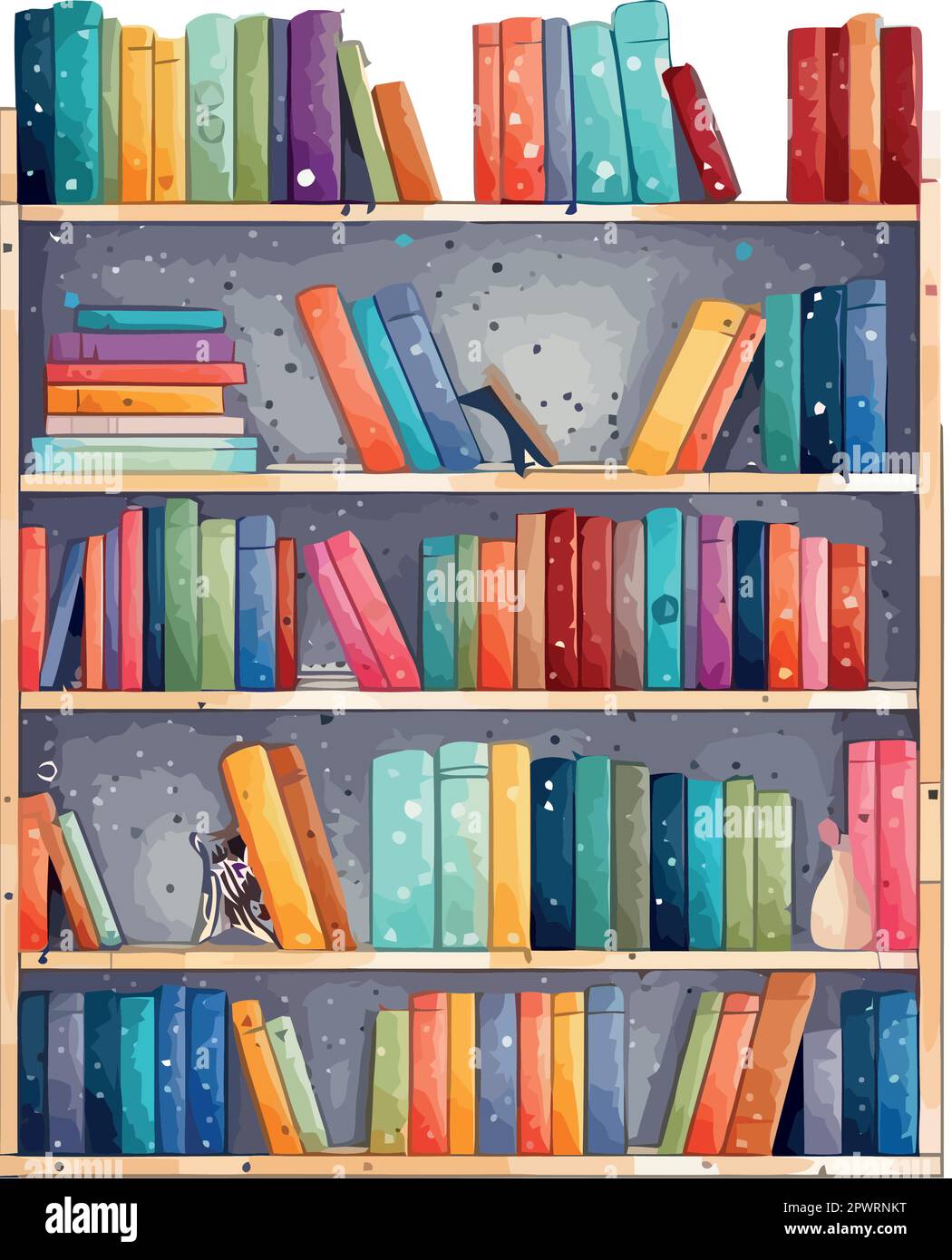 Library bookshelf, backdrop for learning Stock Vector Image & Art Alamy