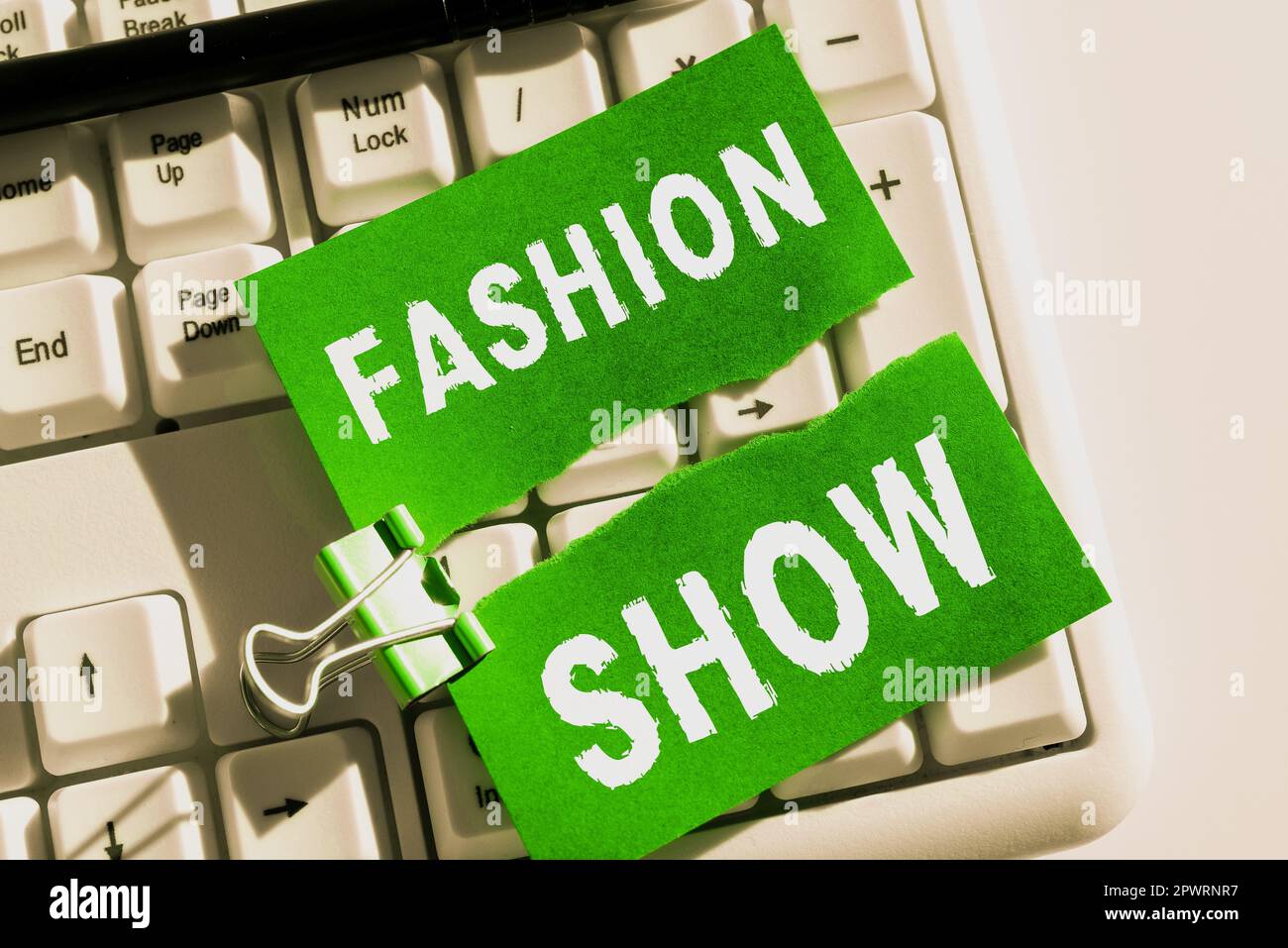 Text sign showing Fashion Show, Word Written on exibition that involves