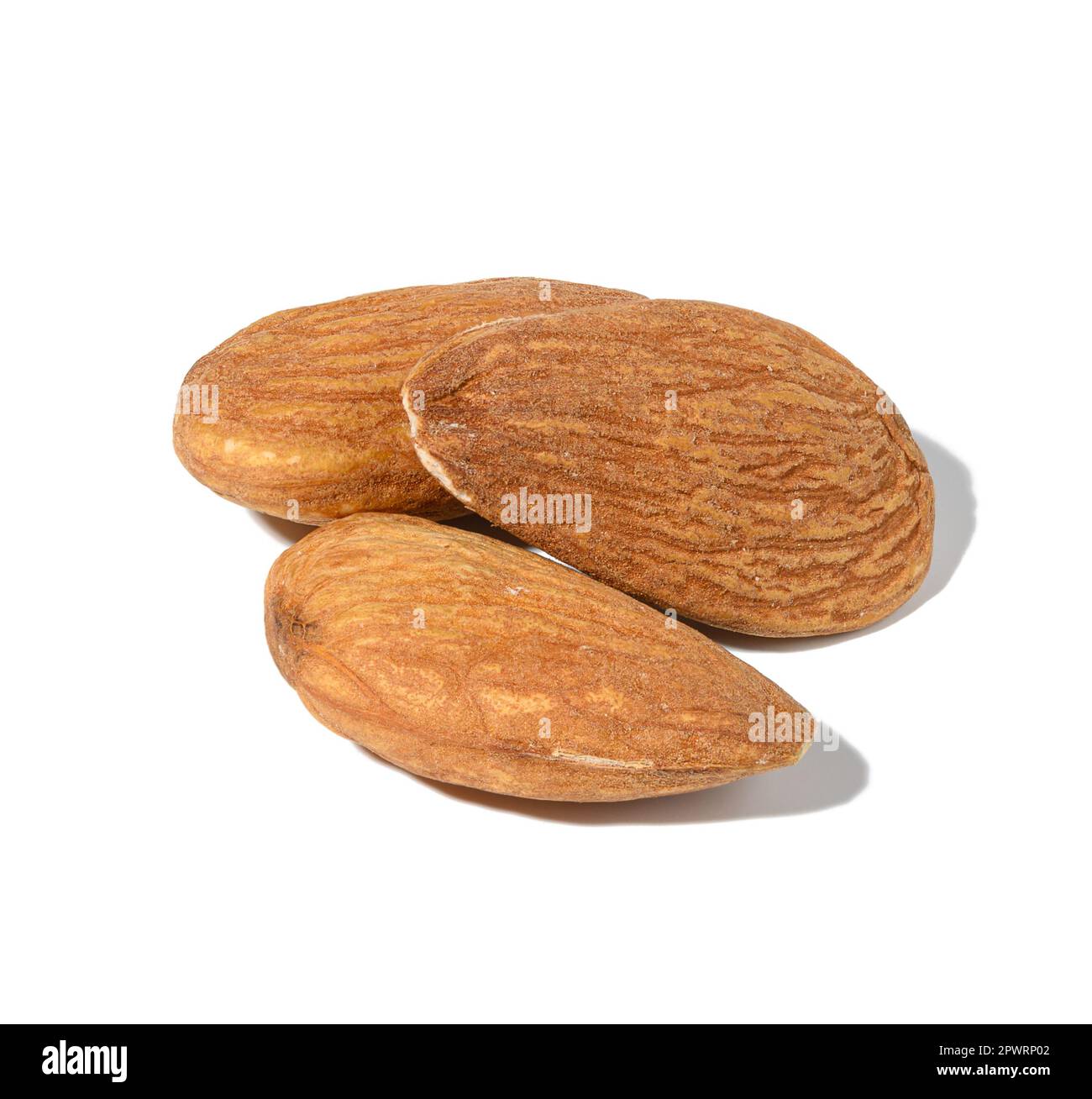 Almond kernel on a white isolated background, close up Stock Photo